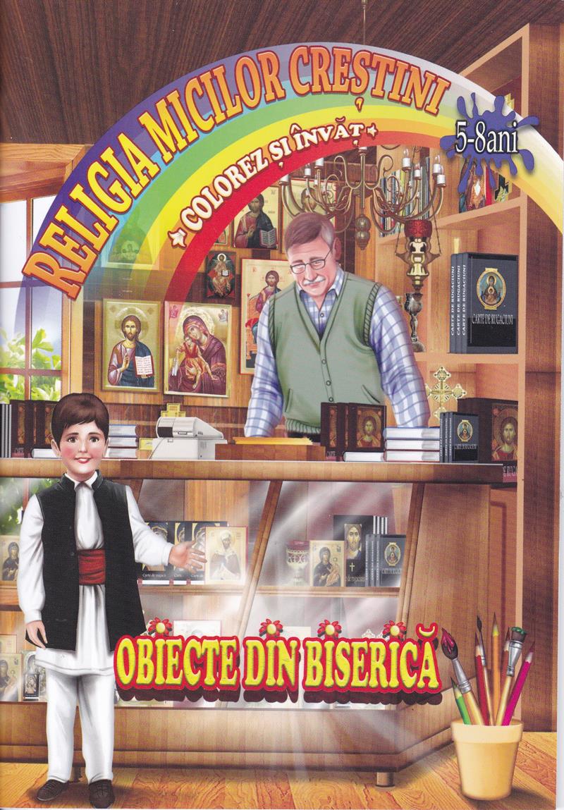 Obiecte din biserică.Colorez și învăt.