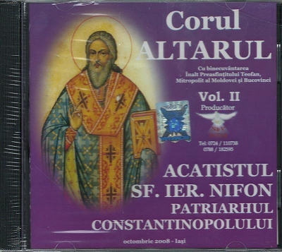 CD- Acatistul Sf Ier. Nifon Patriarhul Constantinopolului